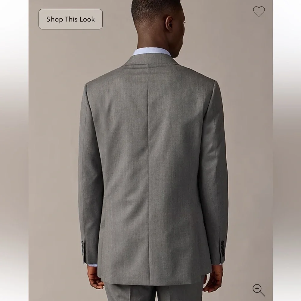 J. Crew Ludlow Slim-fit Suit Jacket Double Vent Loro Piana Wool Charcoal 36R NEW